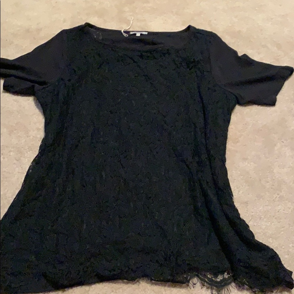 Bnwt adorable dressy black Lacey top
